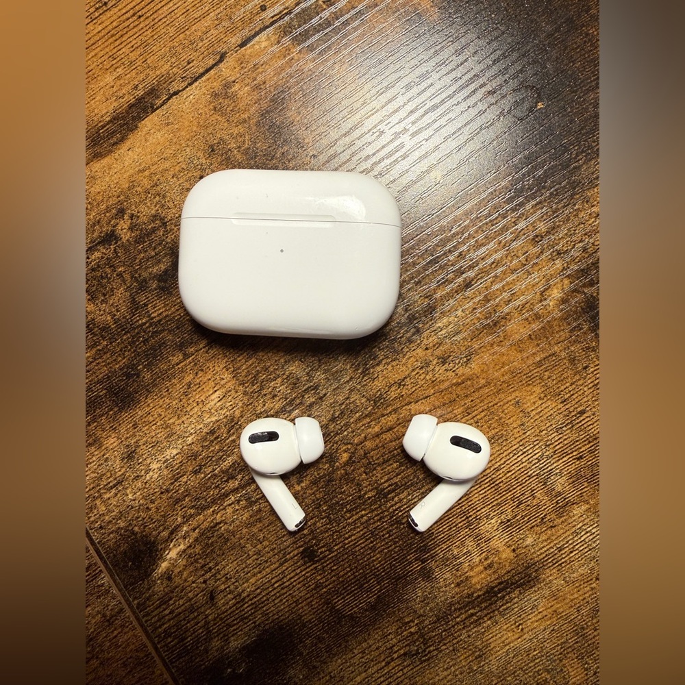 Apple AirPods Pro, clean and ready to go. Works great.